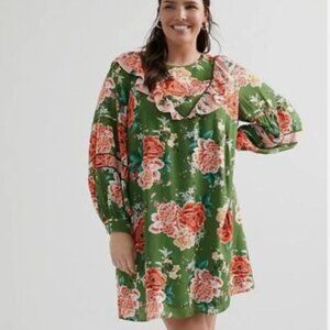 Anthropologie Farm Rio Floral Print Elinor Tunic Dress Size 2X